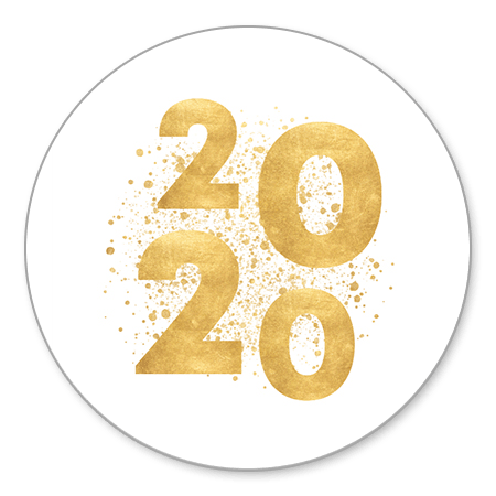 2020 goud, spetters wit